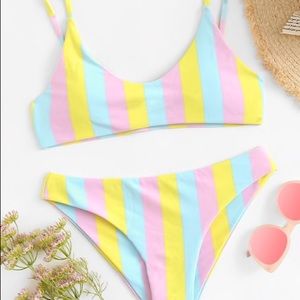 Brand new striped bikini set